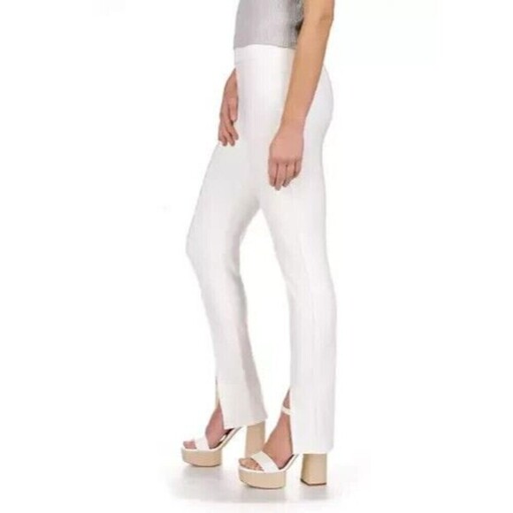 MICHAEL Michael Kors Women's Slit Hem Pull On Leggings Pants White P/XS - Picture 7 of 15